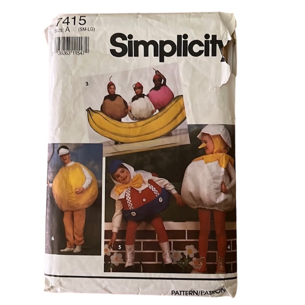 Halloween sewing patterns Simplicity 7415 Humpty Dumpty, tennis ball, chick